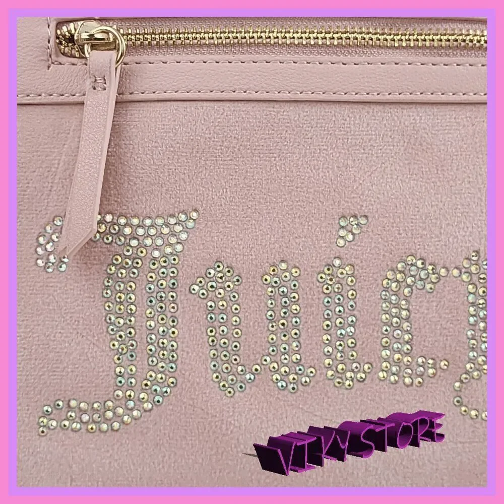 NWT 💖 {Juicy Couture}  Stylish Everyday Companion:  Pink Velvet Backpack with L